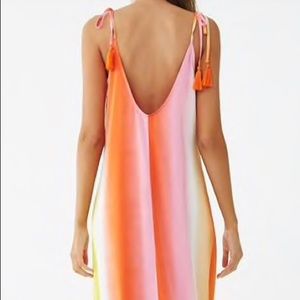 Forever 21 Satin multicolor Ombré Maxi Dress